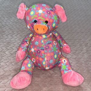 GANZ Pink Floral Cutie Pig Plush Toy